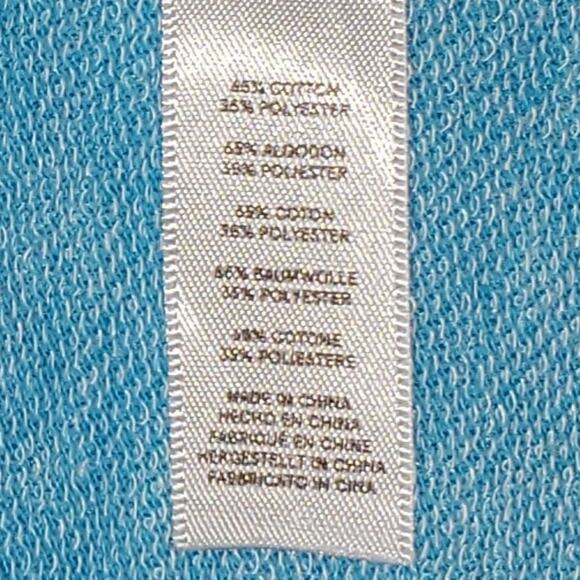 Alternative Lace-Up Sleeve Sweatshirt L Tie-Dye Turquoise Boho Grunge - Picture 7 of 8